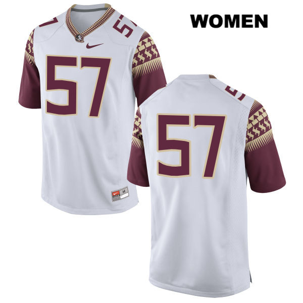 Women's NCAA Nike Florida State Seminoles #57 Corey Martinez College No Name White Stitched Authentic Football Jersey DMH2469VO
